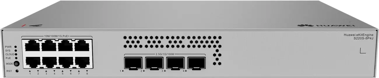 Комутатор Huawei S220S-8P4J, 8x1G POE+, 4x2.5G SFP, L2, 128W - image 2