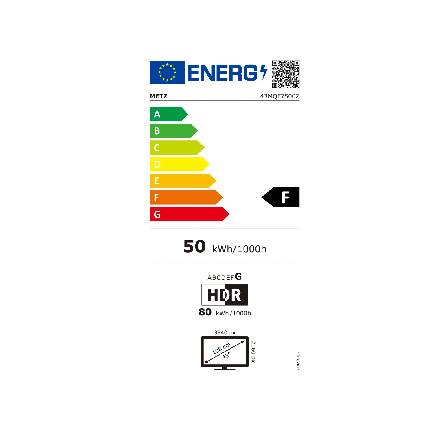 METZ Телевизор 43" 43MQF7500Z UHD 4K QLED SMART TV, Google TV, Клас G - image 7