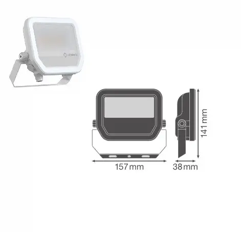 LED ПРОЖЕКТОР FL 20 P 17W 2K4LM 840 PS SY100 WT LEDVANCE - БЯЛ - image 4