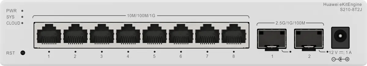 Комутатор Huawei S210-8T2J, 8x1Gb, 2x2.5Gb SFP, L2, 16 Gbit/s - image 1