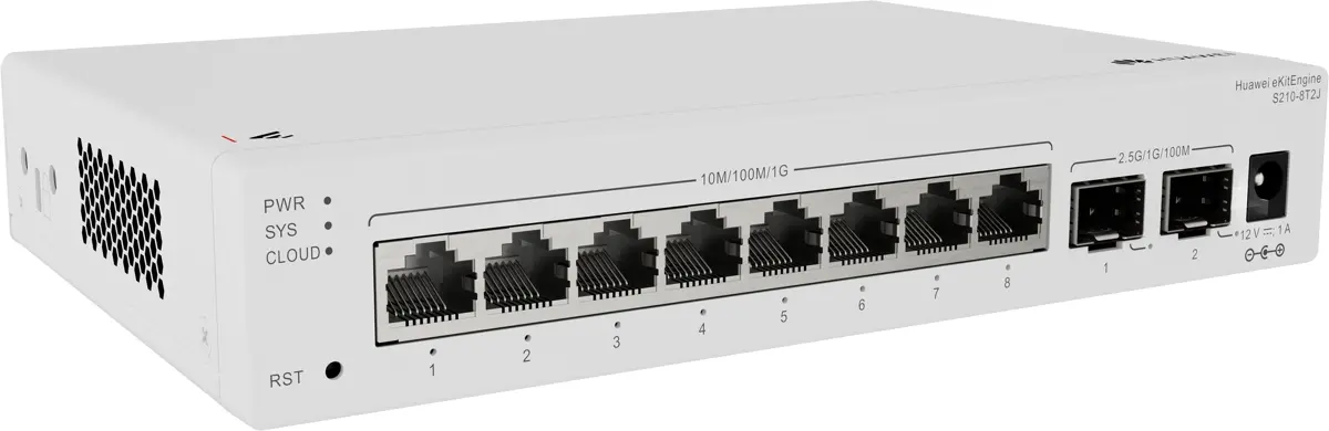 Комутатор Huawei S210-8T2J, 8x1Gb, 2x2.5Gb SFP, L2, 16 Gbit/s - image 2
