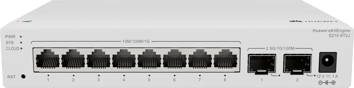 Комутатор Huawei S210-8T2J, 8x1Gb, 2x2.5Gb SFP, L2, 16 Gbit/s - image 3
