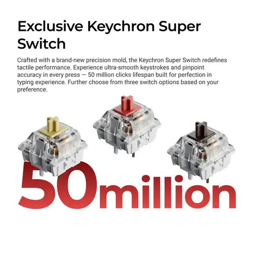 Геймърска Механична клавиатура Keychron C3 Pro 8K QMK - Super Red Switch, Hot-Swappable, RGB - image 2
