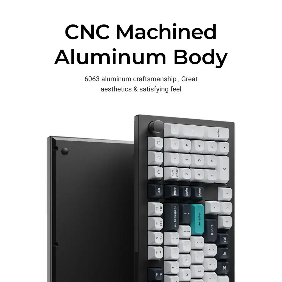Механична клавиатура Keychron Q5 Max QMK Carbon Black - Gateron Jupiter Brown - image 1