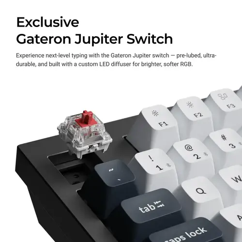 Механична клавиатура Keychron Q5 Max QMK Carbon Black - Gateron Jupiter Brown - image 3