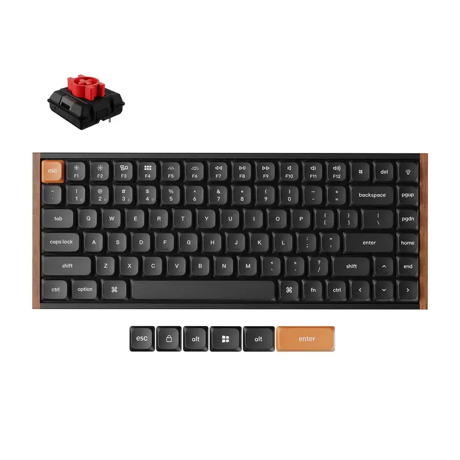 Tastatură mecanică wireless Keychron K3 MAX SE Black QMK/VIA - Milk POM Red Switch