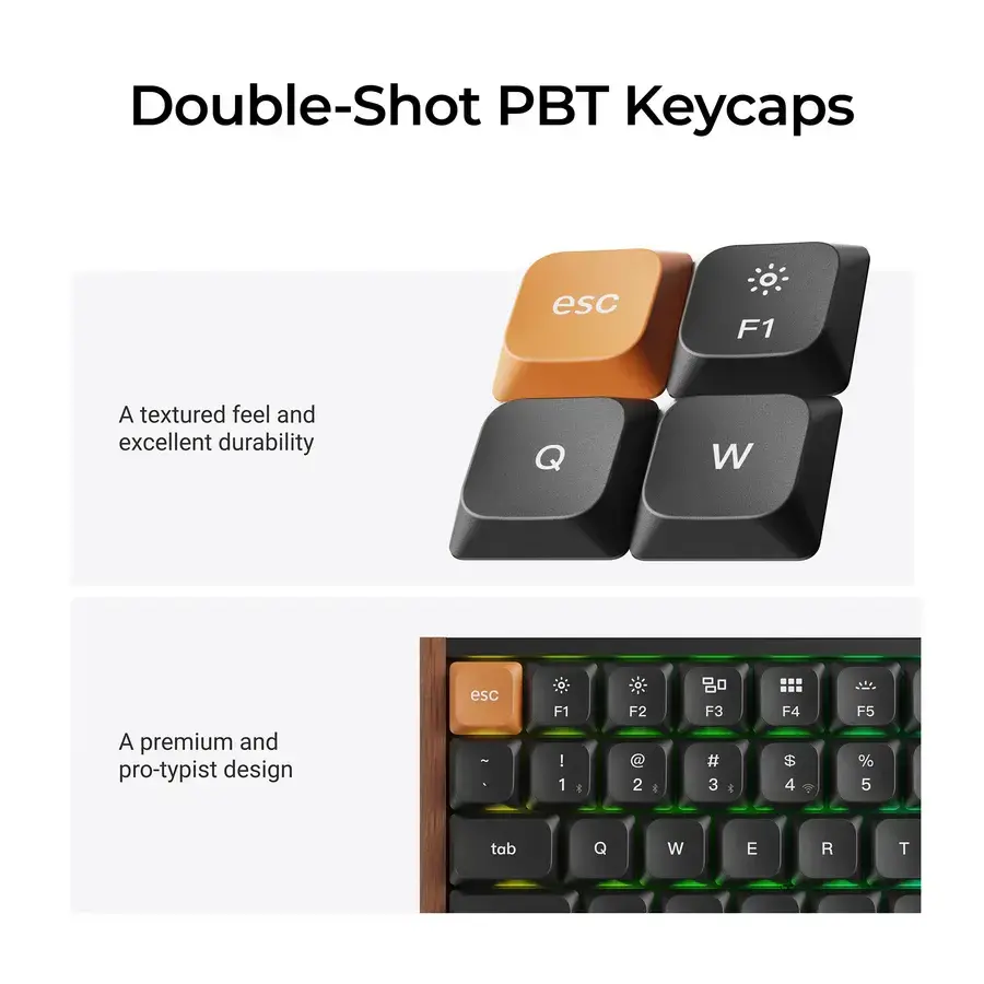 Безжчина механична клавиатура Keychron K3 MAX SE Black QMK/VIA - Milk POM Red Switch - image 2