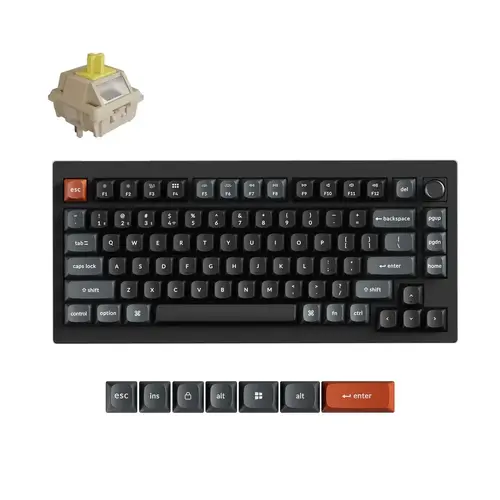 Tastatură mecanică wireless Keychron V1 Ultra 8K - Silk POM Switch Banana - 1