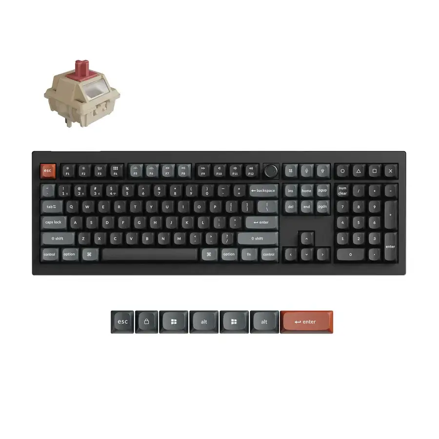 Tastatură mecanică wireless Keychron V6 Ultra 8K - Silk POM Switch Red