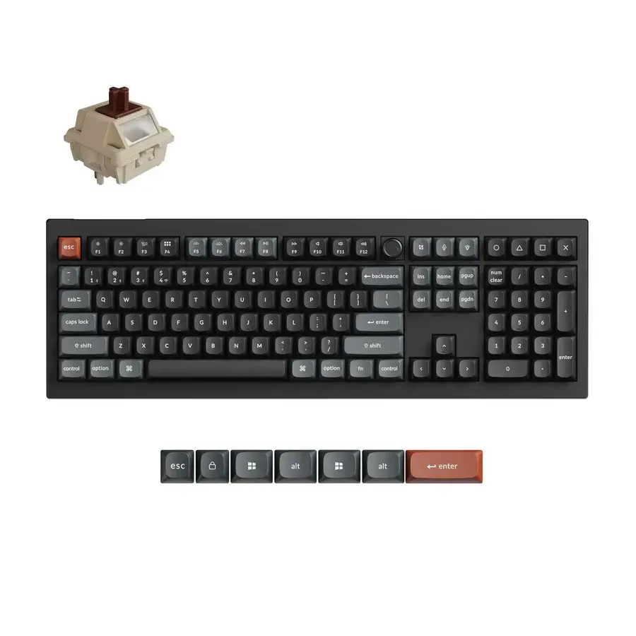 Безжична механичка клавиатура Keychron V6 Ultra 8K - Silk POM Switch Brown