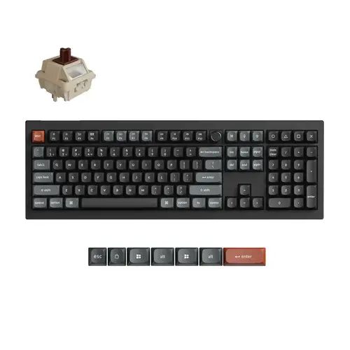 Tastatură mecanică wireless Keychron V6 Ultra 8K - Silk POM Switch Brown - 1