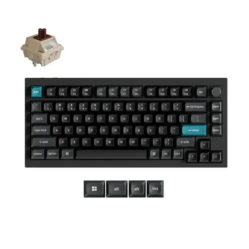 Tastatură mecanică wireless Keychron Q1 Ultra 8K Black - Silk POM Switch Brown - 1
