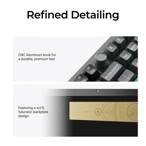 Безжична механичка клавиатура Keychron Q6 Ultra 8K Black - Silk POM Switch Red - image 3