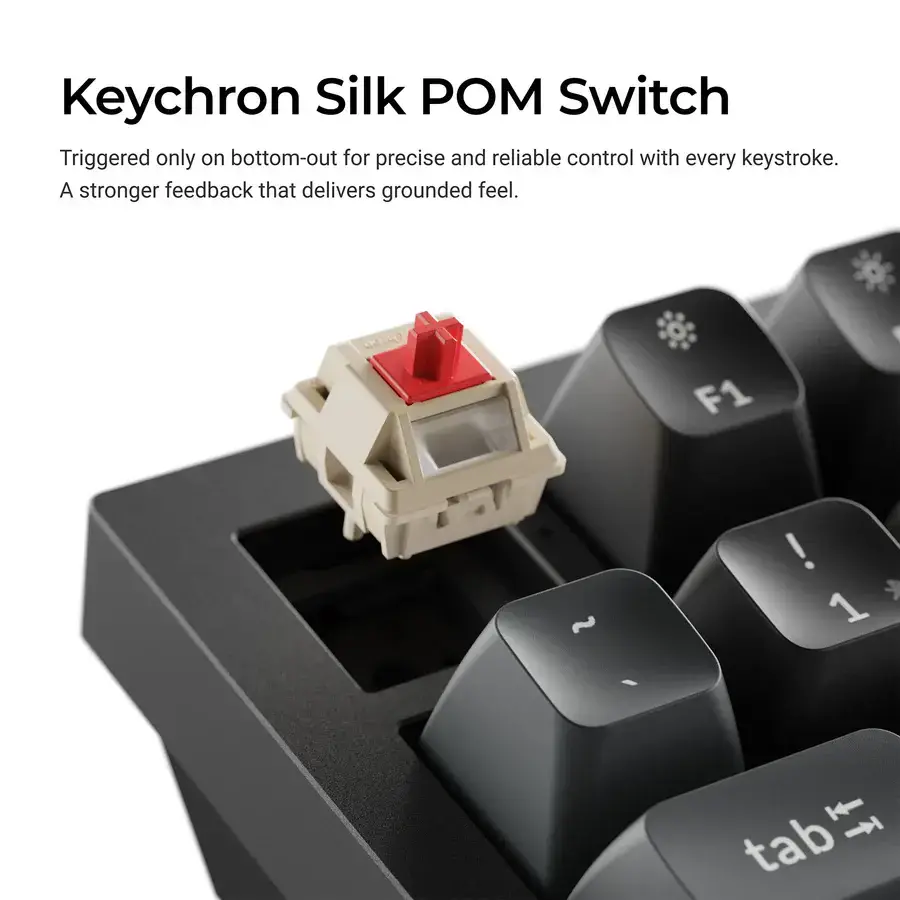 Безжична механичка клавиатура Keychron Q6 Ultra 8K Black - Silk POM Switch Brown - image 2