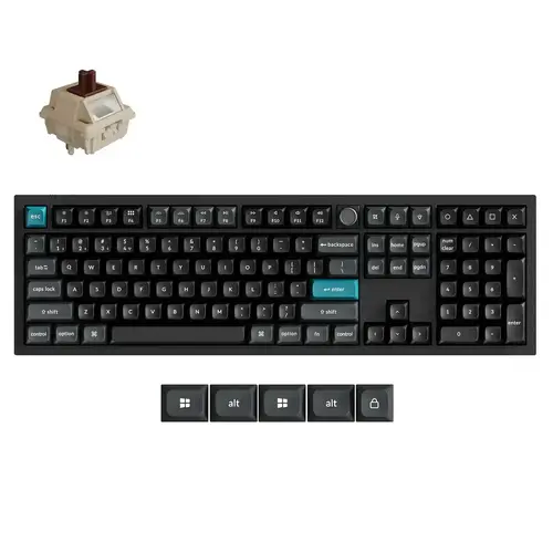 Tastatură mecanică wireless Keychron Q6 Ultra 8K Black - Silk POM Switch Brown - 1