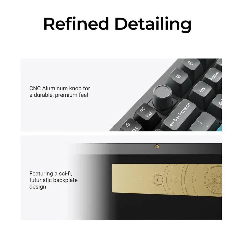 Безжична механичка клавиатура Keychron Q6 Ultra 8K Black - Silk POM Switch Banana - image 4