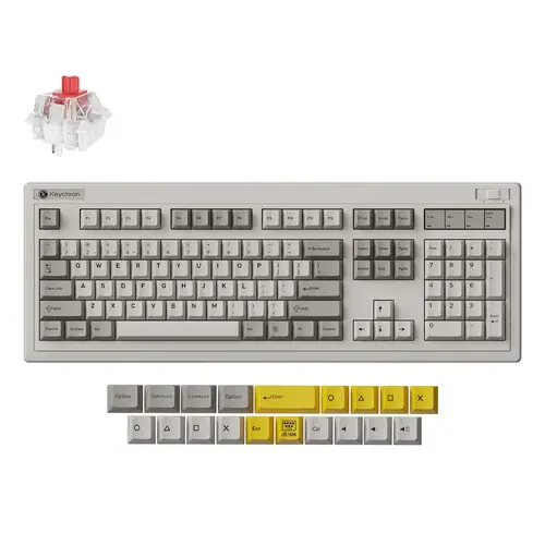 Tastatură mecanică wireless Keychron R6 QMK Retro - Super Red Switch - 1
