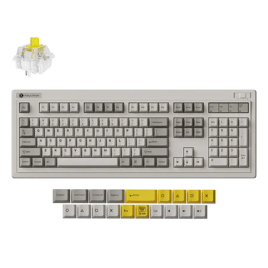 Tastatură mecanică wireless Keychron R6 QMK Retro - Super Banana Switch
