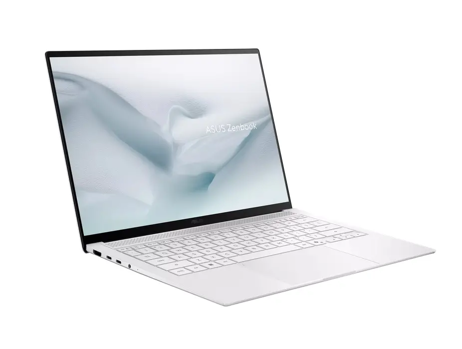Лаптоп, Asus Zenbook S UX5406AA-SU152X,Intel Ultra 9 386H 2.1 GHz (18MB Cache, up to 4.9 GHz, 16 cores, 16 Threads), 14" OLED (WQXGA+(WQ+) 2880X1800 16:10), 120 Hz,  32GB LPDDR5X (16 GB on BD),1TB SSD, Backlit Chiclet Keyboard, Windows 11 Pro,Scandinavian White, - image 1