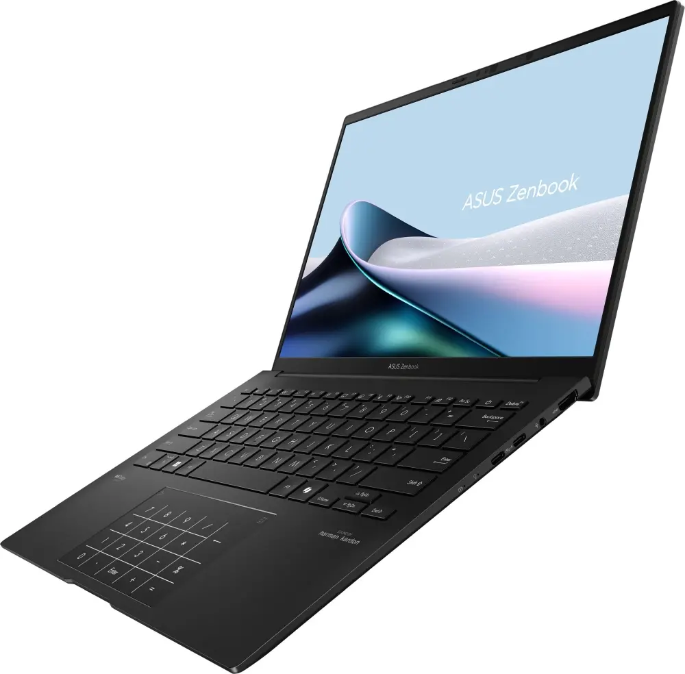 Лаптоп, Asus Zenbook UM3406GA-QD246WNA, AMD Ryzen 7 445 ,2.0GHz (14MB Cache, up to 4.6GHz, 6 cores, 12 Threads), 14.0 OLED WUXGA(WU) 1920X1200 16:10,LPDDR5X 16GB ( on board ),512GB  SSD G4, Windows 11,  Jade Black, Sleev, no adapter - image 3