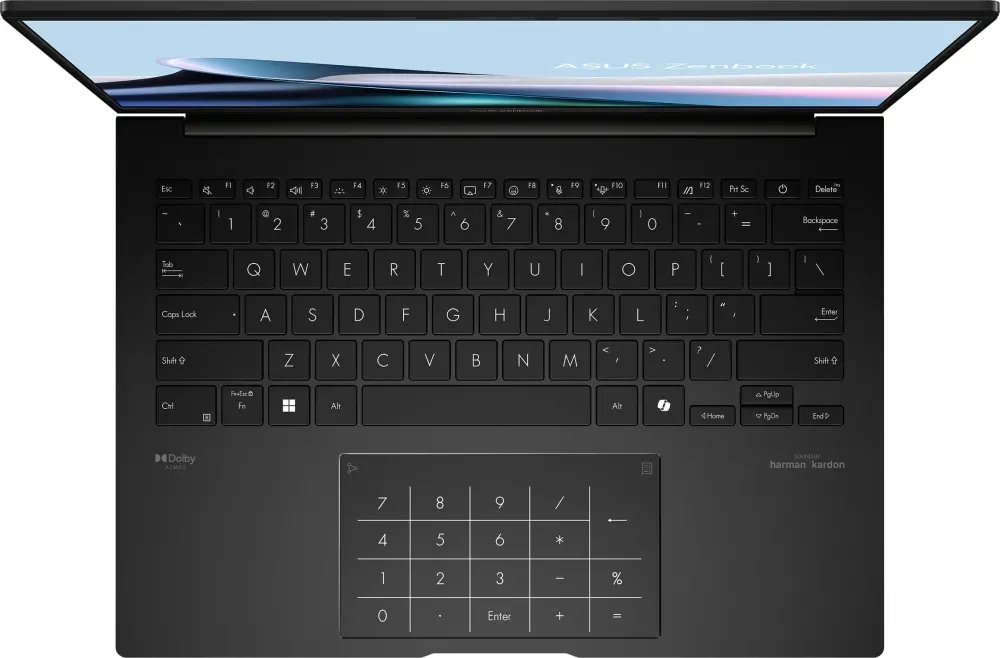 Лаптоп, Asus Zenbook UM3406GA-QD246WNA, AMD Ryzen 7 445 ,2.0GHz (14MB Cache, up to 4.6GHz, 6 cores, 12 Threads), 14.0 OLED WUXGA(WU) 1920X1200 16:10,LPDDR5X 16GB ( on board ),512GB  SSD G4, Windows 11,  Jade Black, Sleev, no adapter - image 5
