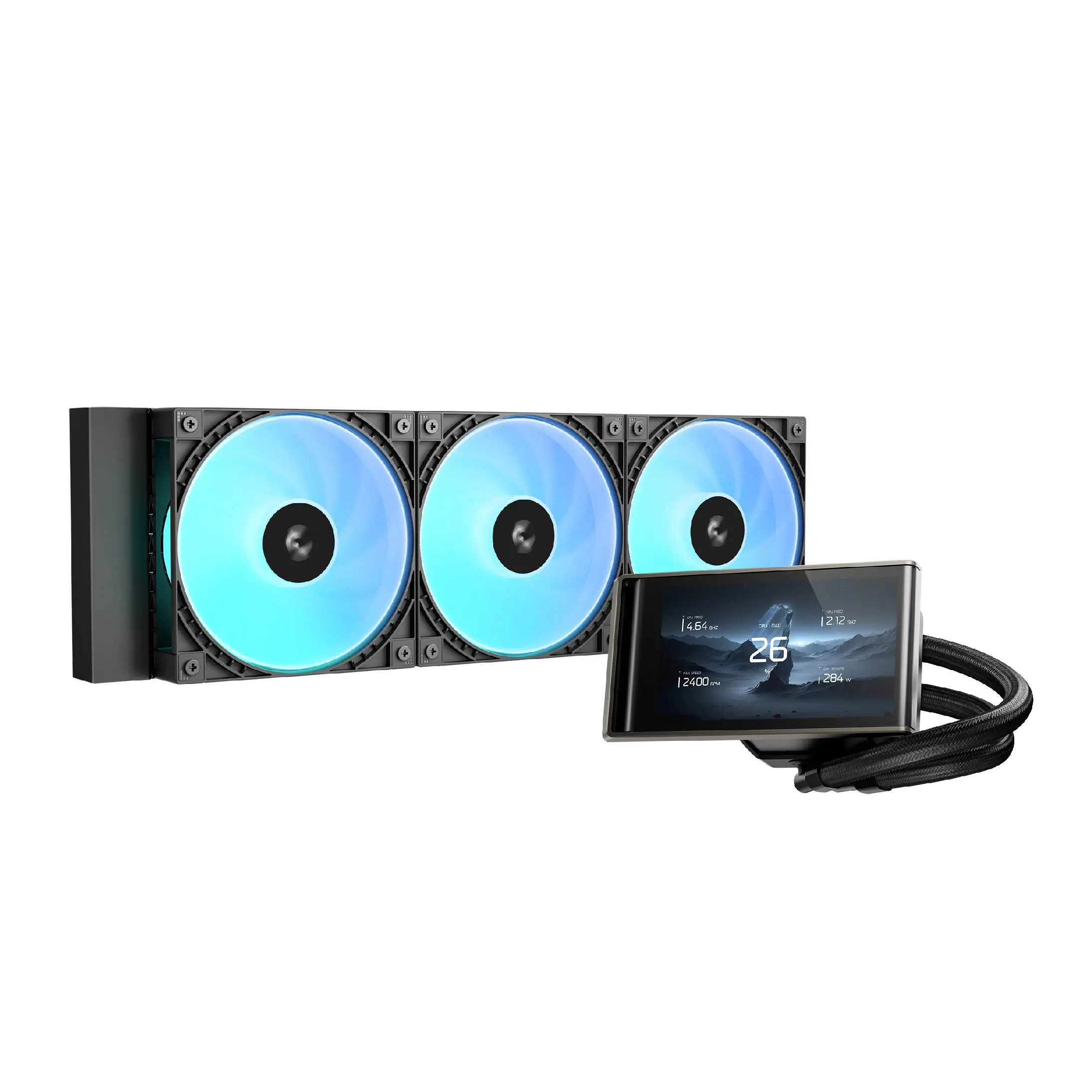 DeepCool водно охлаждане Water Cooling LT360 VISION ARGB - 4.5 inch IPS LCD screen - LGA1851/AM5