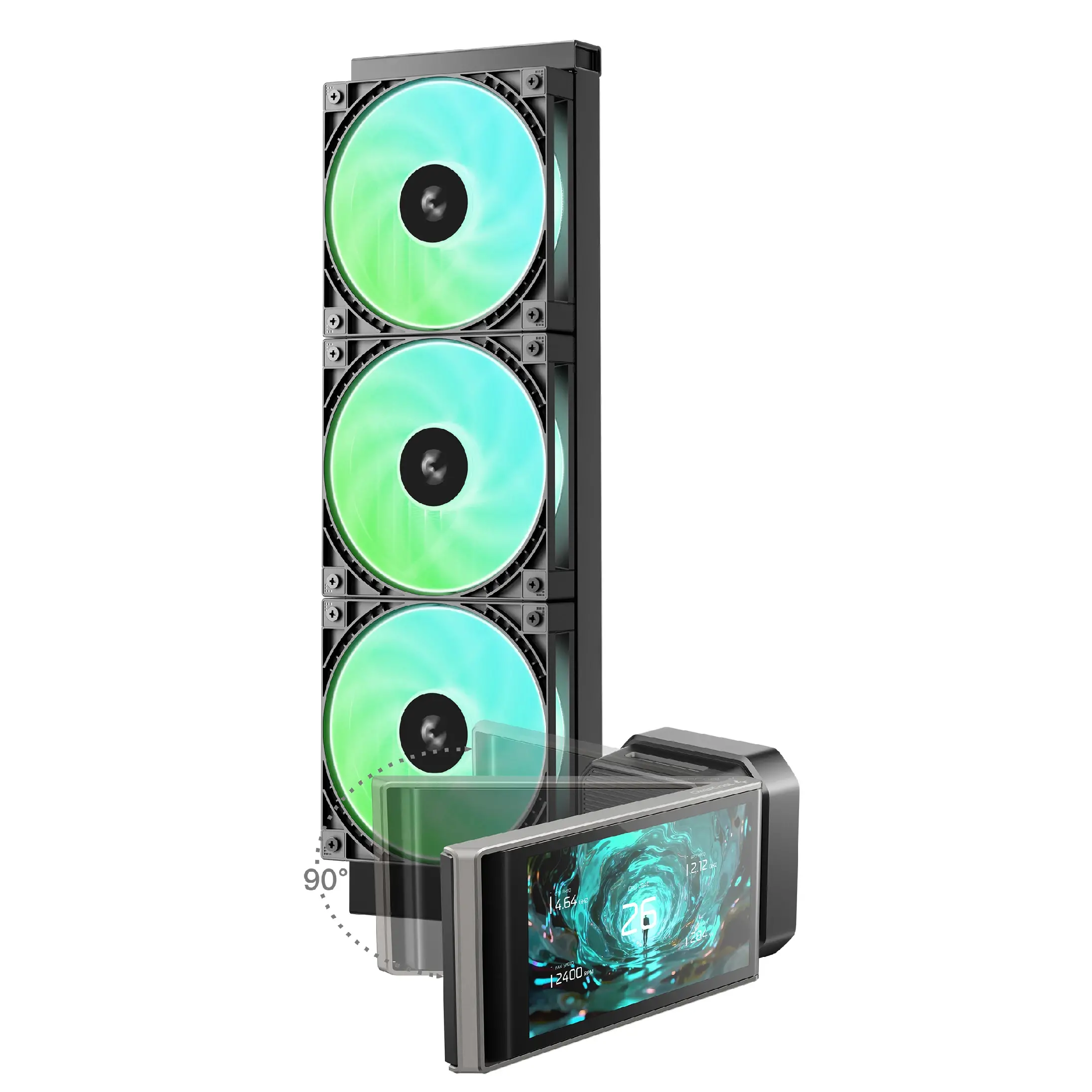 DeepCool водно охлаждане Water Cooling LT360 VISION ARGB - 4.5 inch IPS LCD screen - LGA1851/AM5 - image 1