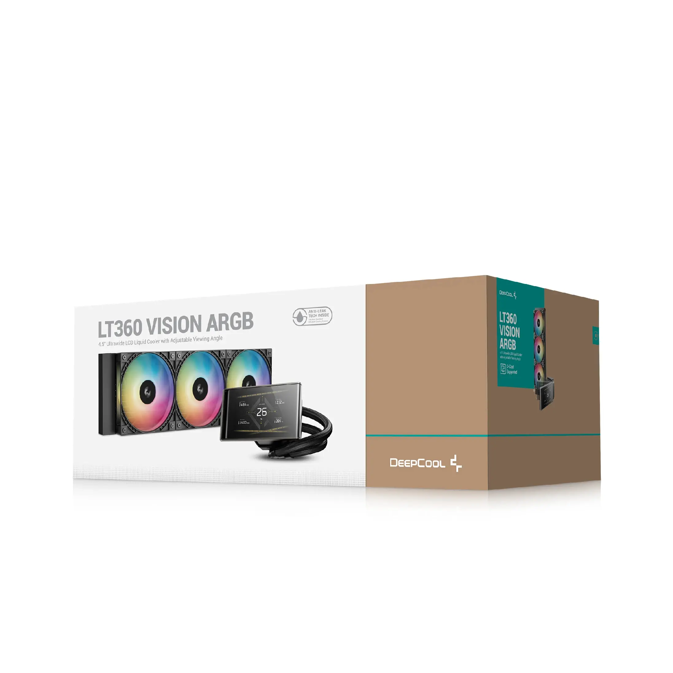 DeepCool водно охлаждане Water Cooling LT360 VISION ARGB - 4.5 inch IPS LCD screen - LGA1851/AM5 - image 7