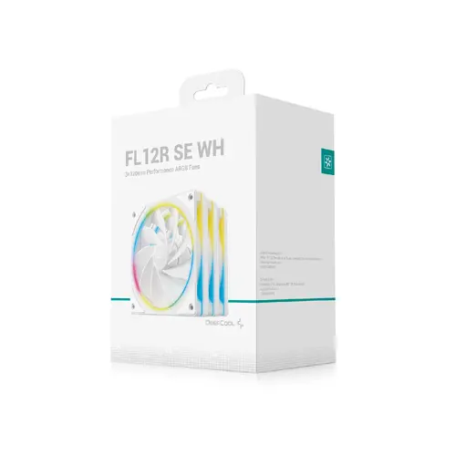 DeepCool Комплект вентилатори Fan Pack 3-in-1 3x120mm - FL12R SE White, Reverse, Addressable RGB - image 6