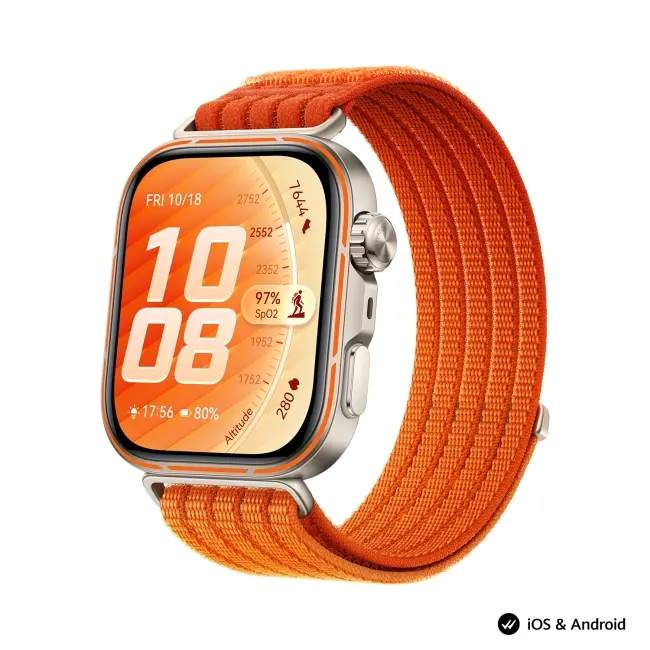 Часовник, Huawei Watch Fit 5 Pro Niki-B29W Orange + Huawei Freebuds SE 4 ANC, White - image 1