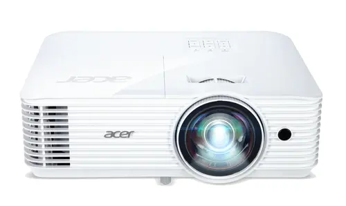 Мултимедиен проектор, Acer Projector S1386WH, DLP, Short Throw, WXGA (1280x800), 3600 ANSI Lumens, 20 000:1, 1x, 3D ready, HDMI, VGA out, DC Out (5V/1A, USB-A), RCA, Audio in/out, Speaker 16W, Bluelight Shield, Bag, 3.1kg, 3Y, White - image 1