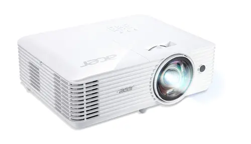 Мултимедиен проектор, Acer Projector S1386WH, DLP, Short Throw, WXGA (1280x800), 3600 ANSI Lumens, 20 000:1, 1x, 3D ready, HDMI, VGA out, DC Out (5V/1A, USB-A), RCA, Audio in/out, Speaker 16W, Bluelight Shield, Bag, 3.1kg, 3Y, White - image 2