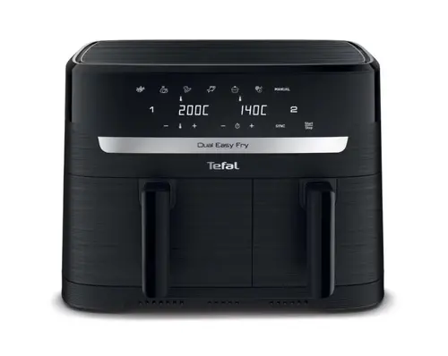 Уред за здравословно готвене, Tefal EY901N10 Dual Easy Fry Essential Blk