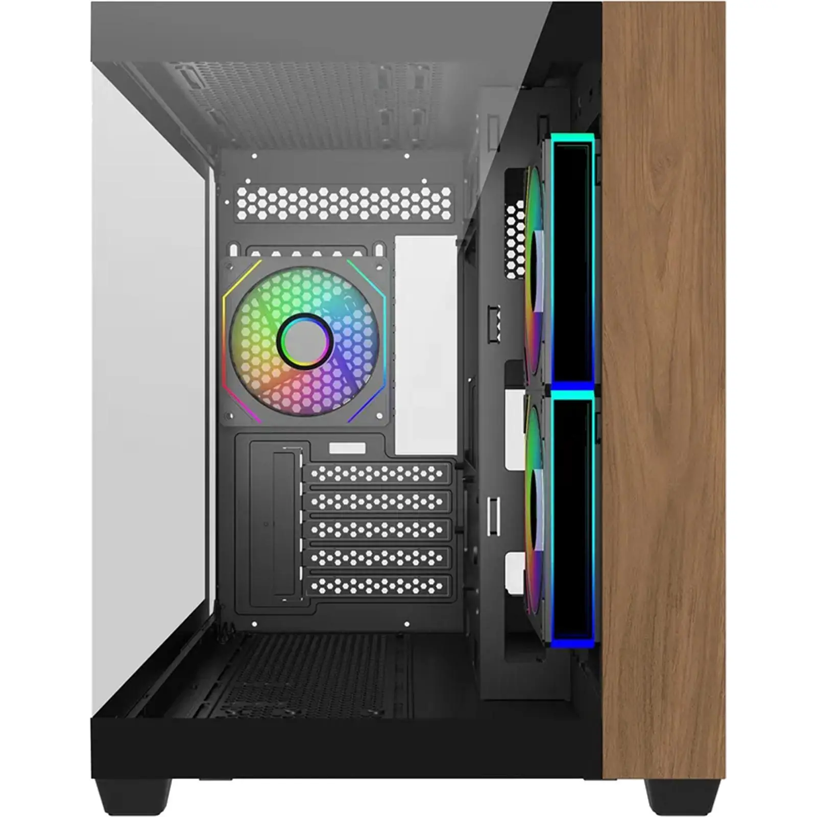 Кутия CoolerMaster Elite 481 Wood - Черна - image 1