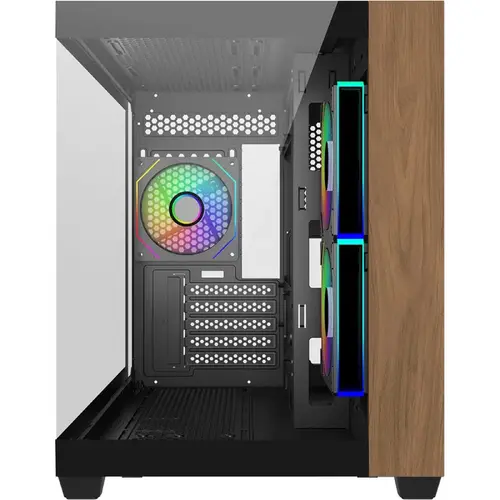 Кутия CoolerMaster Elite 481 Wood - Черна - image 1