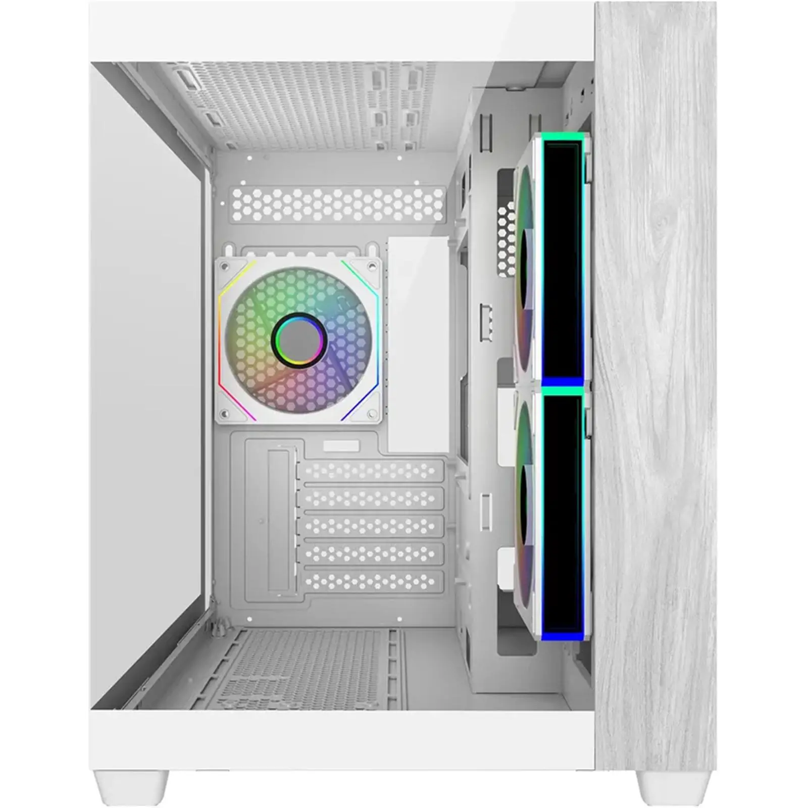 Кутия CoolerMaster Elite 481 Wood - Бяла - image 1