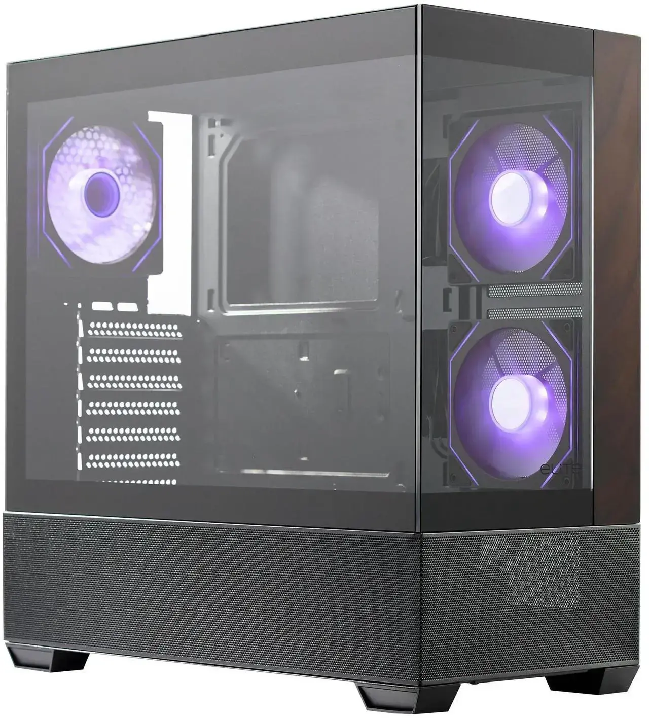 Кутия CoolerMaster Elite 690 Wood - Черна - image 1