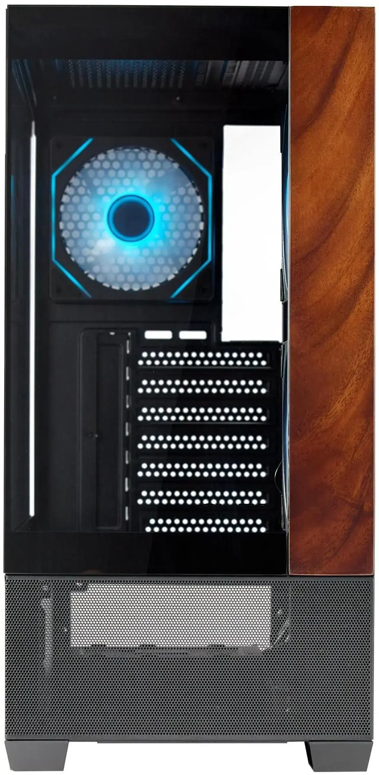 Кутия CoolerMaster Elite 690 Wood - Черна - image 2