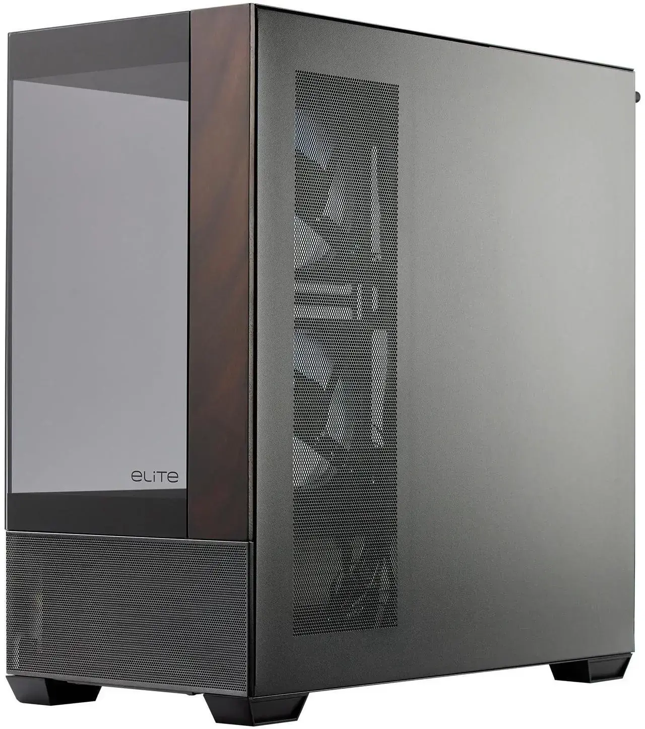 Кутия CoolerMaster Elite 690 Wood - Черна - image 4