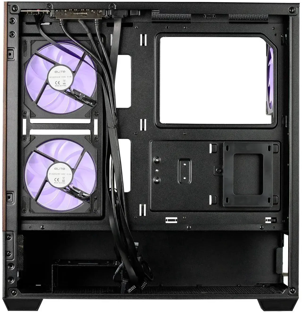 Кутия CoolerMaster Elite 690 Wood - Черна - image 5