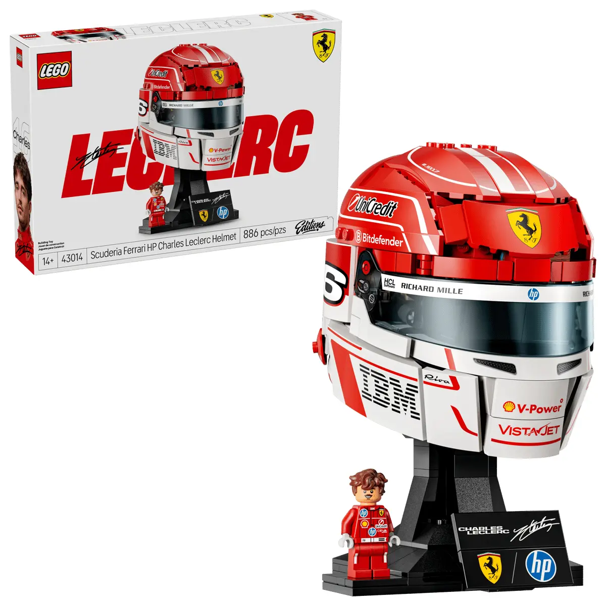 LEGO Editions Scuderia Ferrari HP Charles Leclerc Helmet (43014) - image 7