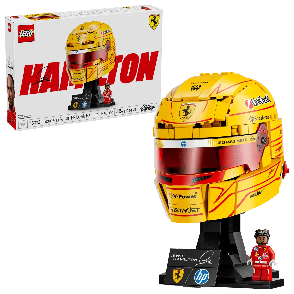 LEGO Editions Scuderia Ferrari HP Lewis Hamilton Helmet (43022) - image 6