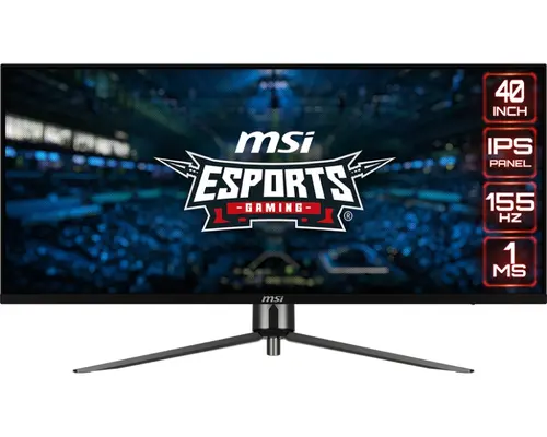 Монитор, MSI MAG401QR Ultra Wide Gaming Monitor, 40", 1ms, 155Hz IPS, 3440x1440, AMD FreeSync Premium, HDR 400, KVM, Night Vision, RGB Mystic Light, 5-Way Navigator Joystick, Type-C(65W PD), DP(1.4a), 2xHDMI(2.0b), USB Hub, Tilt, VESA 100, Black, 10.3kg