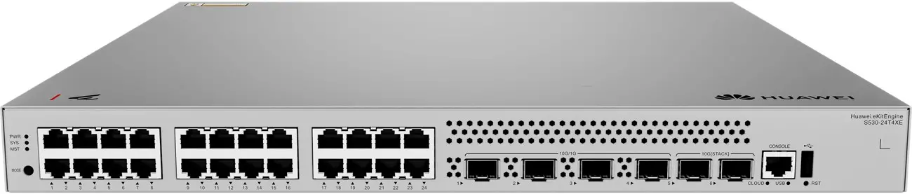 Комутатор Huawei S530-24T4XE, 24x1G, 4x10G SFP+, 2x12G stack ports, L3 - image 3