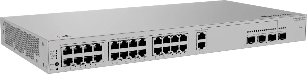 Комутатор Huawei S310S-26PN4JX, 22x1G POE+, 2x2.5G POE+, 2x10G SFP+,400W, L2+ - image 1