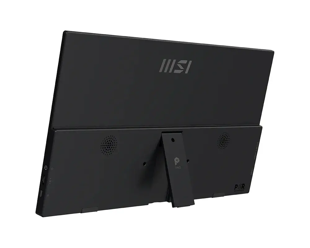 Монитор, MSI PRO MP165 E6 Portable Monitor, 15.6", 4ms, 60Hz IPS, 1920x1080, EyesErgo, Anti-flicker, Less Blue Light, 250nits AG, 16.7M, 1000:1, 2xType-C(15W), HDMI(2.0b), 2x1W, Tilt, VESA 75, Black, 0.78kg - image 3