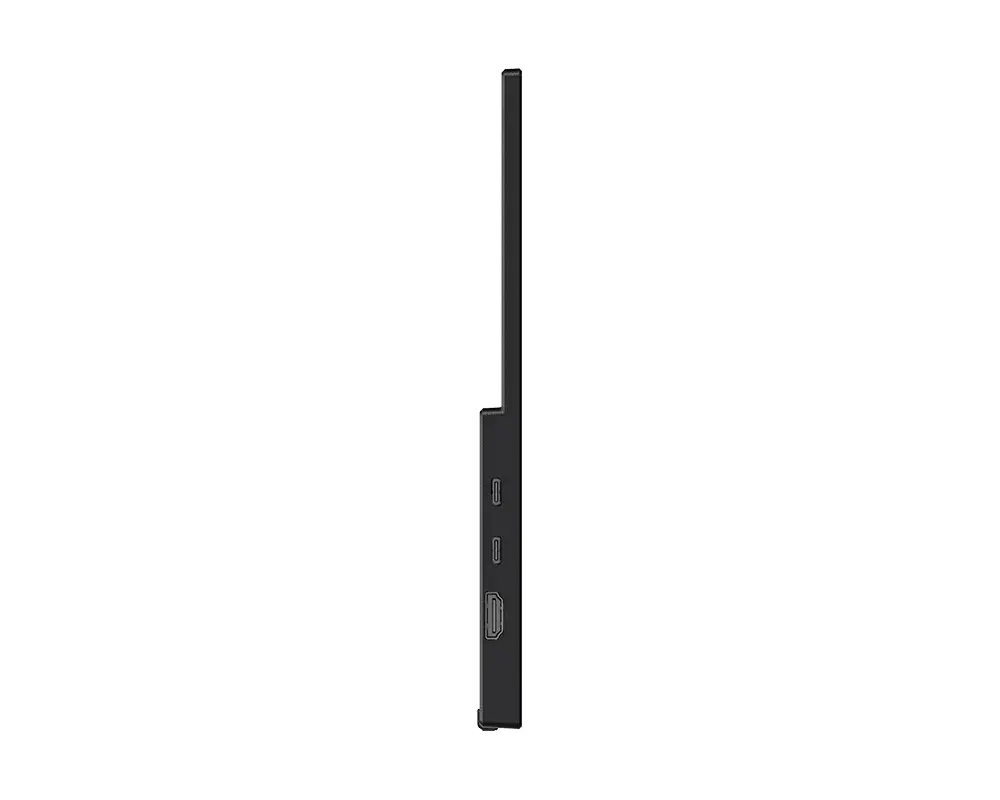 Монитор, MSI PRO MP165 E6 Portable Monitor, 15.6", 4ms, 60Hz IPS, 1920x1080, EyesErgo, Anti-flicker, Less Blue Light, 250nits AG, 16.7M, 1000:1, 2xType-C(15W), HDMI(2.0b), 2x1W, Tilt, VESA 75, Black, 0.78kg - image 4