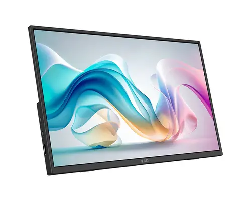 Монитор, MSI PRO MP165 E6 Portable Monitor, 15.6", 4ms, 60Hz IPS, 1920x1080, EyesErgo, Anti-flicker, Less Blue Light, 250nits AG, 16.7M, 1000:1, 2xType-C(15W), HDMI(2.0b), 2x1W, Tilt, VESA 75, Black, 0.78kg