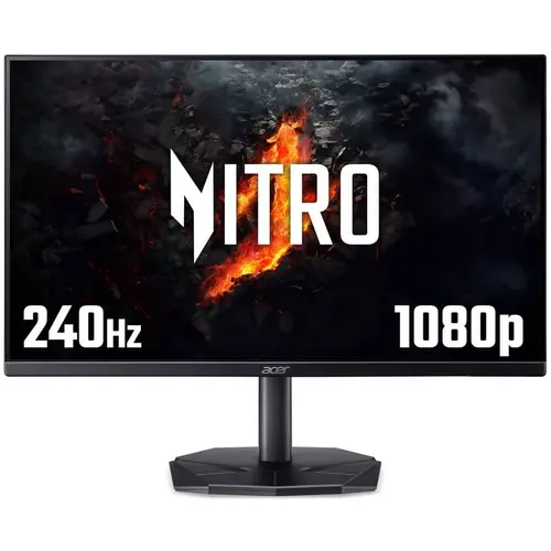 Монитор, Acer Nitro KG240YW3bmiipx, 23.8'', FHD (1920X1080) IPS, ZeroFrame, FreeSync Premium 240Hz, 1ms/0.5ms GTG, 100M:1, 250nits, 99% sRGB, 2xHDMI, DP, Audio out, Tilt, Vesa, Black