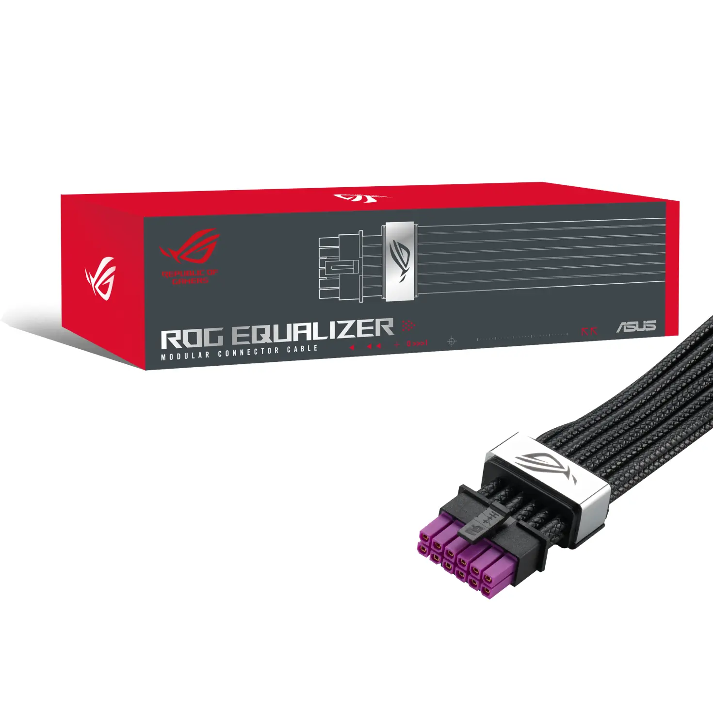 Кабел ASUS ROG Equalizer 12V-2x6 ATX 3.1 & PCIe 5.1 - Black - image 4